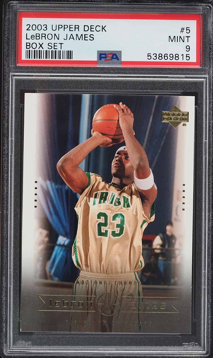2003 Upper Deck Box Set LeBron James ROOKIE RC #5 PSA 9 MINT on