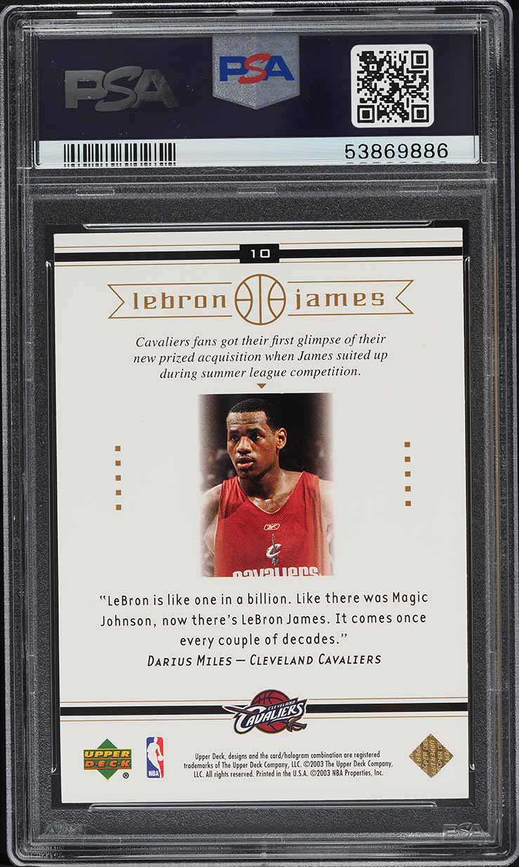 2003 Upper Deck Box Set LeBron James ROOKIE RC #10 PSA 9 MINT on