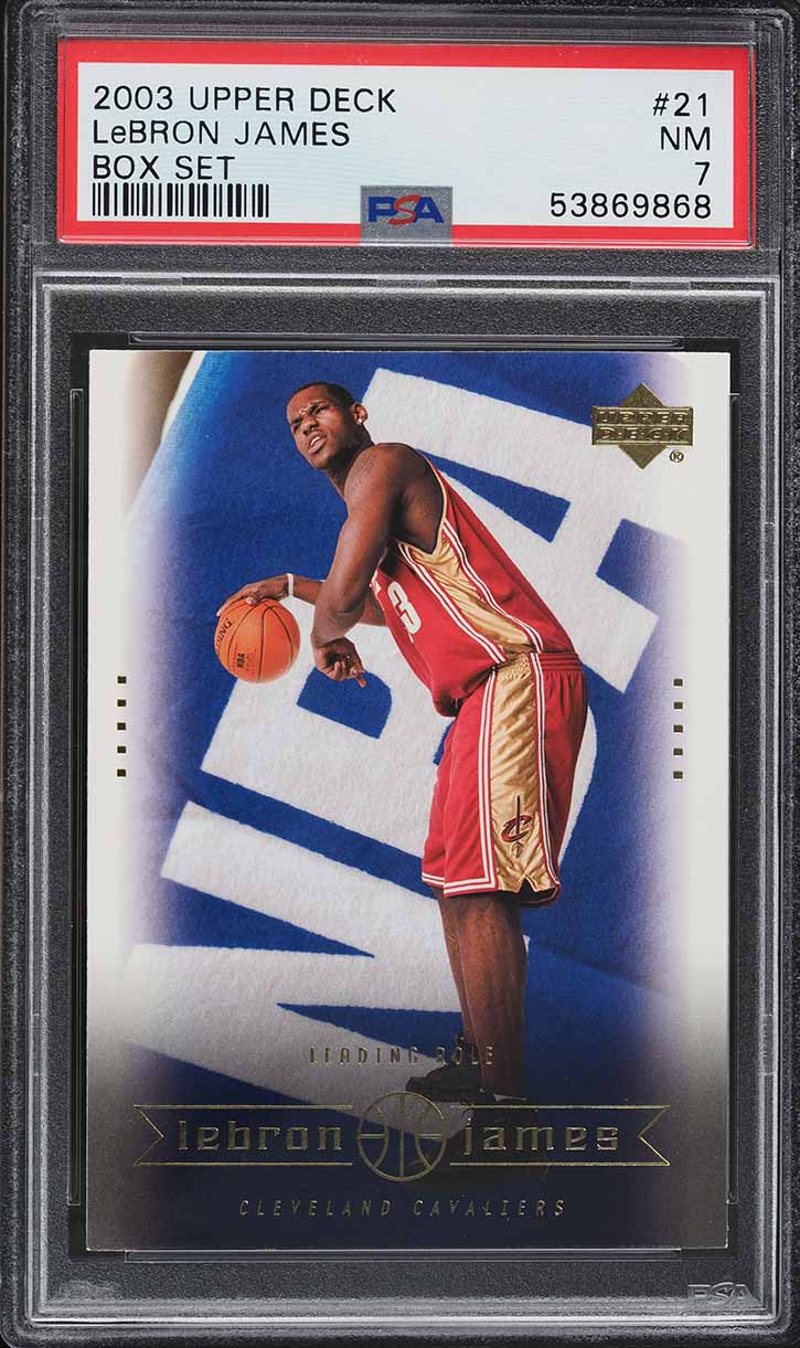 2003 Upper Deck Box Set LeBron James ROOKIE RC #21 PSA 7 NRMT