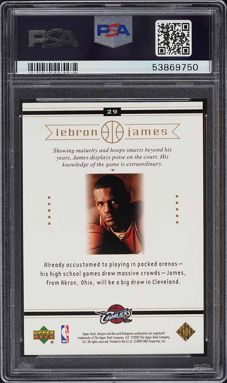 2003 Upper Deck Box Set LeBron James ROOKIE RC #29 PSA 9 MINT