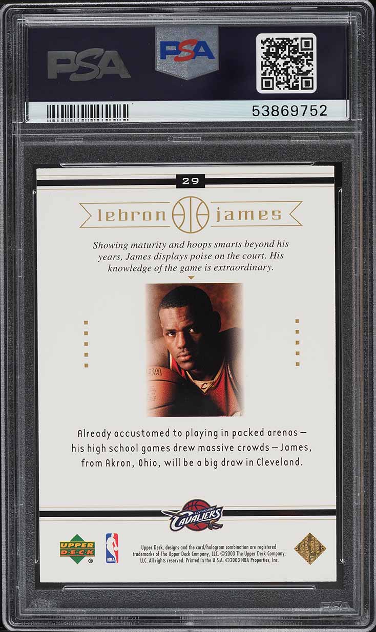 2003 Upper Deck Box Set LeBron James ROOKIE RC #29 PSA 9 MINT