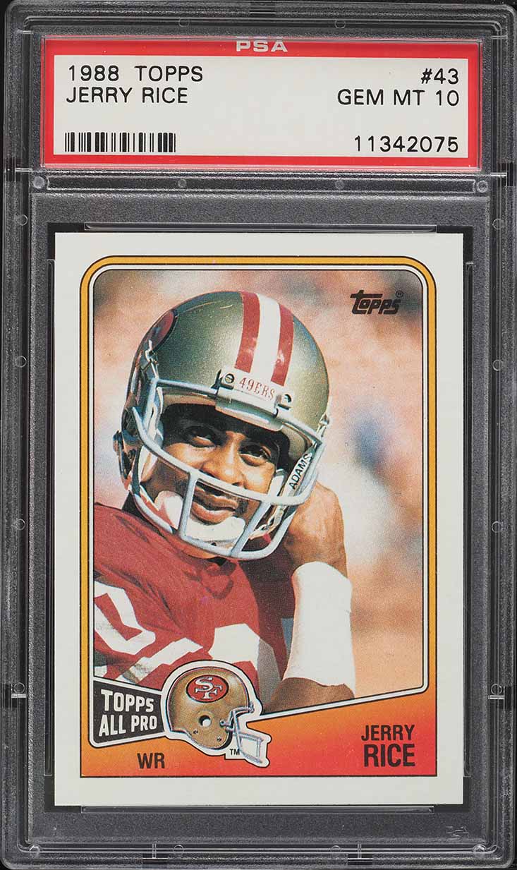1988 Topps Football Jerry Rice #43 PSA 10 GEM MINT