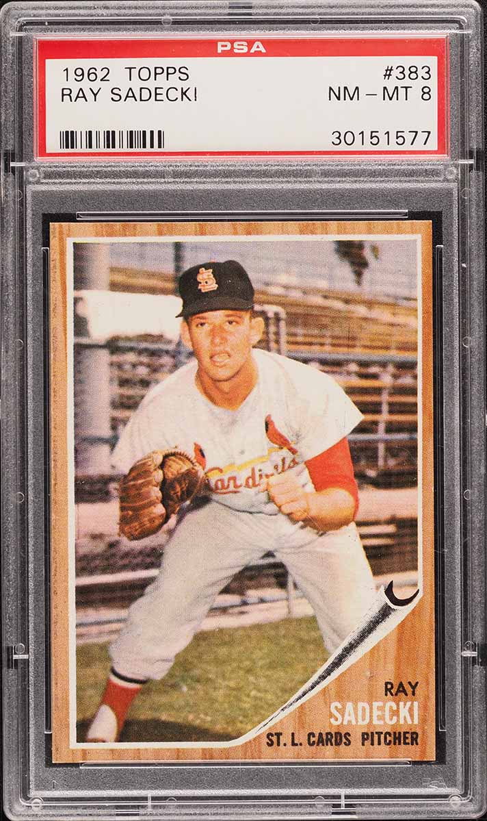 1962 Topps Ray Sadecki #383 PSA 8 NM-MT