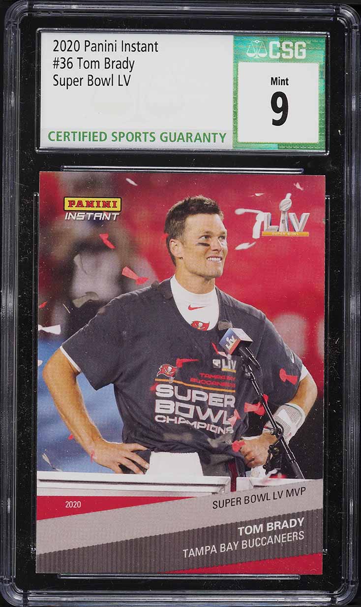 2020 Panini Instant Super Bowl LV Tom Brady #36 CSG 9 MINT