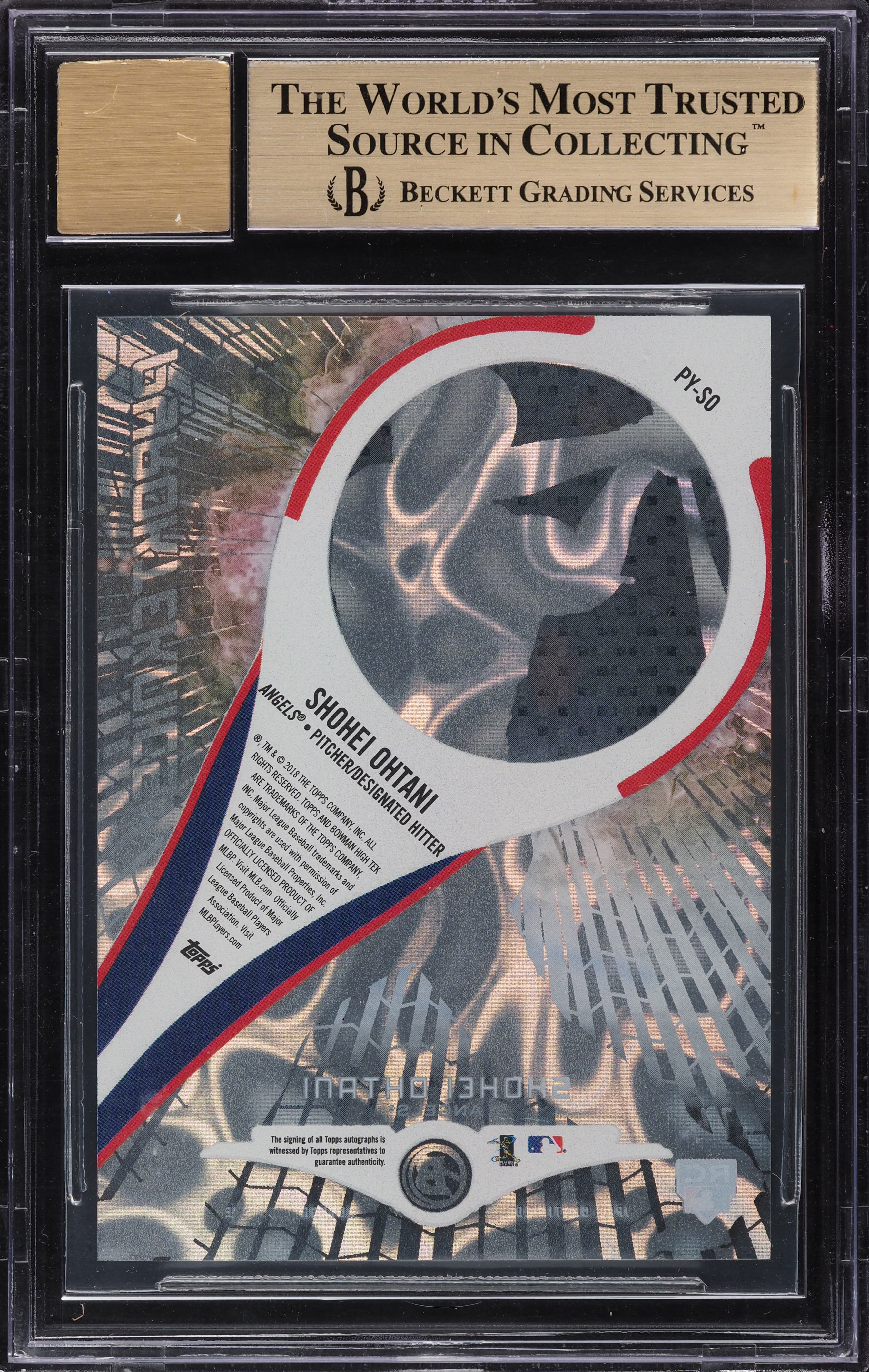 2018 Bowman High Tek Pyroteknics Shohei Ohtani ROOKIE AUTO /10 #PY 