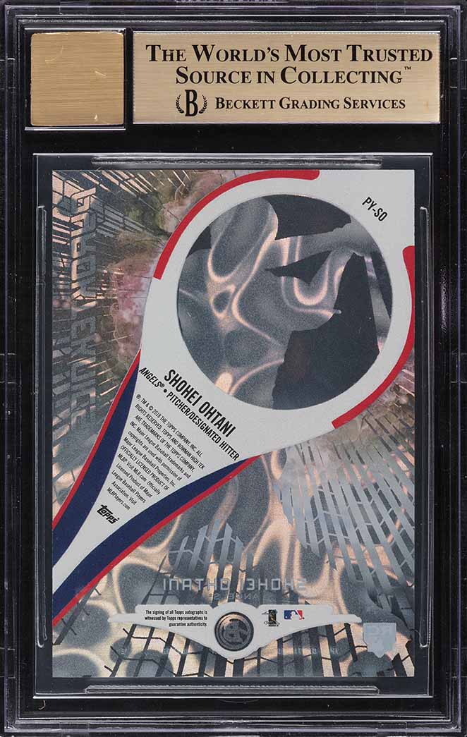 2018 Bowman High Tek Pyroteknics Shohei Ohtani ROOKIE AUTO /10 #PY-SO BGS 9.5