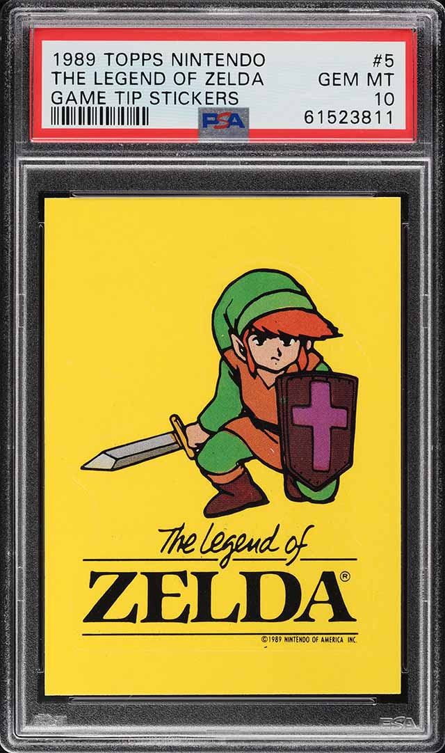 1989 Topps Nintendo Game Tip Stickers The Legend Of Zelda #5 PSA