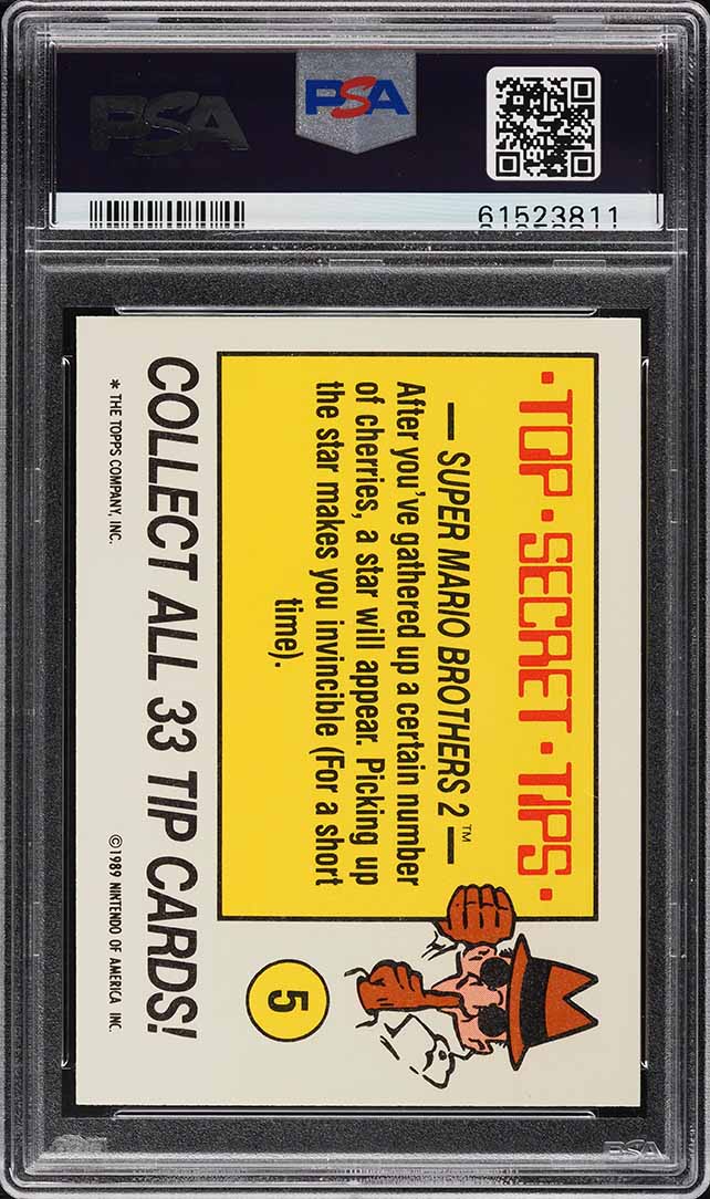 1989 Topps Nintendo Game Tip Stickers The Legend Of Zelda #5 PSA