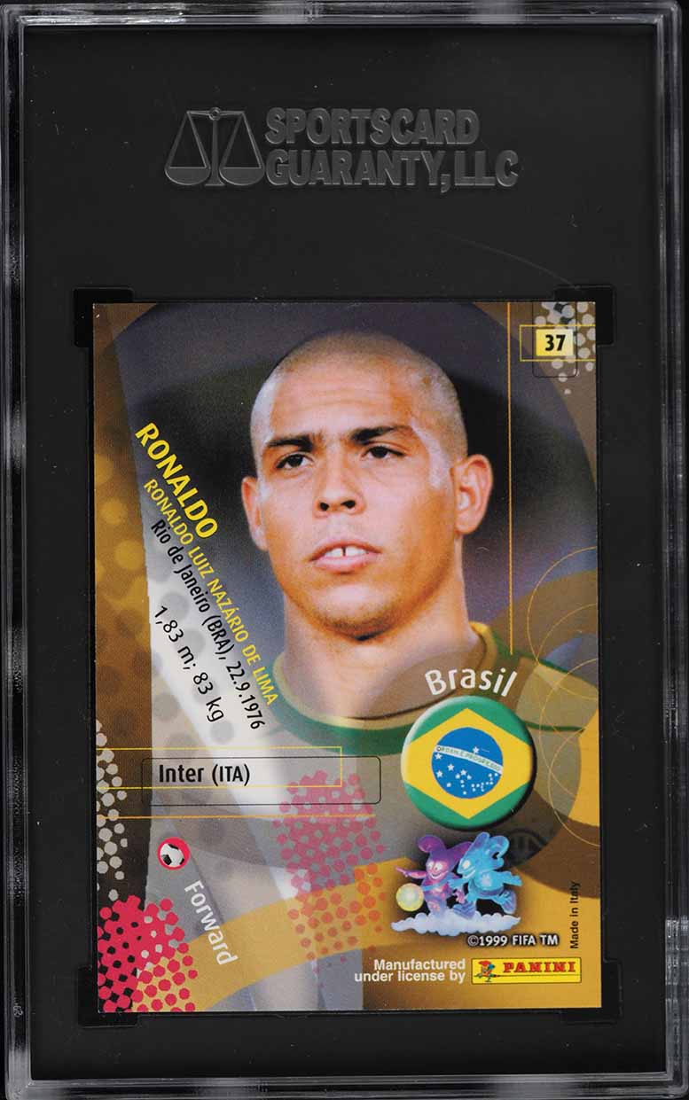 2002 Panini World Cup Korea Japan Ronaldo #37 SGC 9 MINT