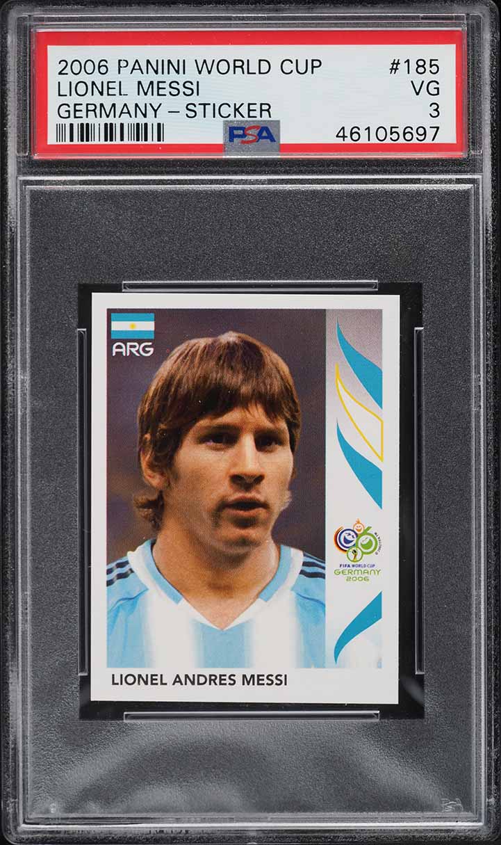 2006 Panini World Cup Germany Sticker Lionel Messi #185 PSA 3 VG