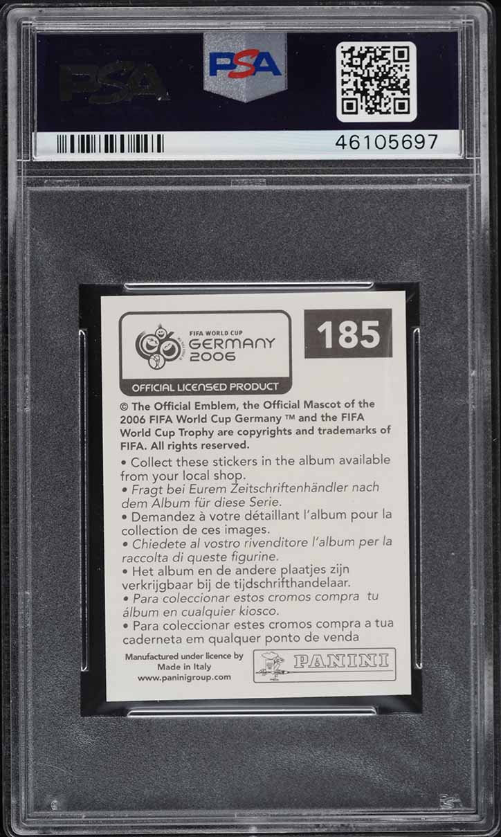 2006 Panini World Cup Germany Sticker Lionel Messi #185 PSA 3 VG