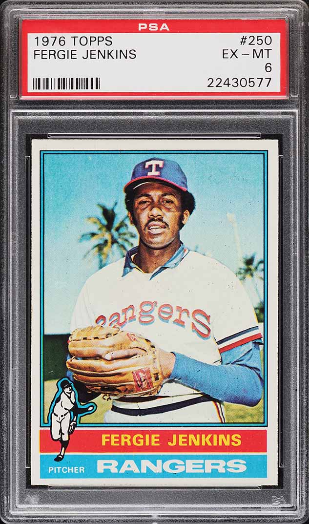1976 Topps Fergie Jenkins #250 PSA 6 EXMT