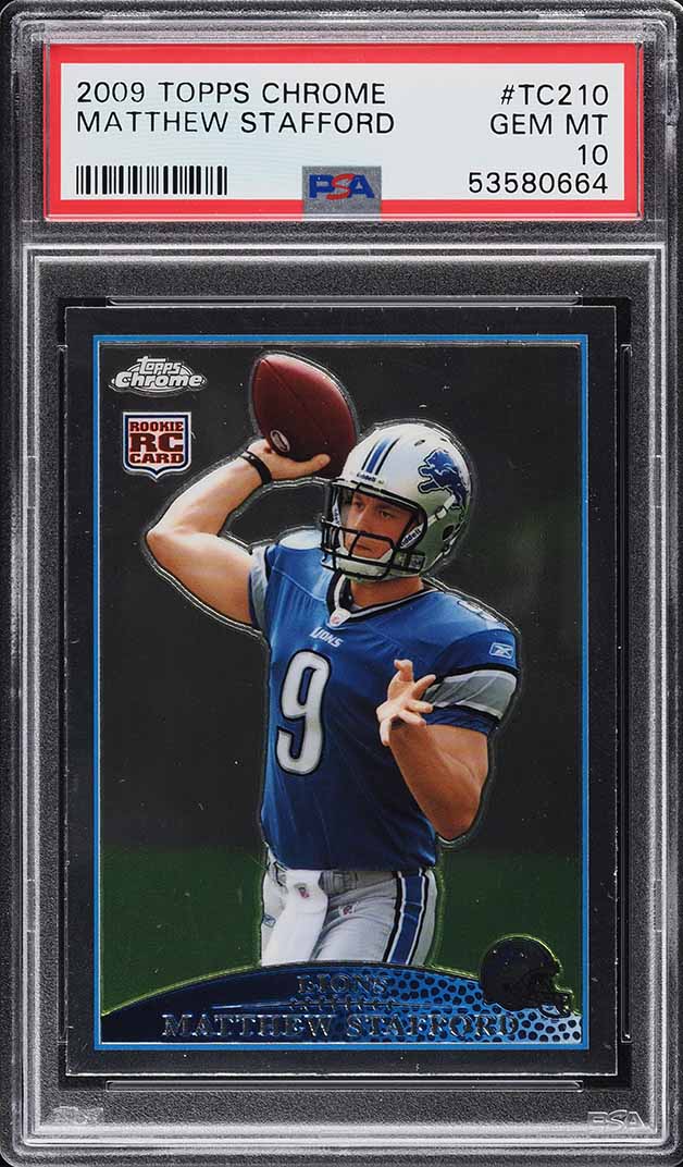 2009 Topps Chrome Matthew Stafford ROOKIE #TC210 PSA 10 GEM MINT