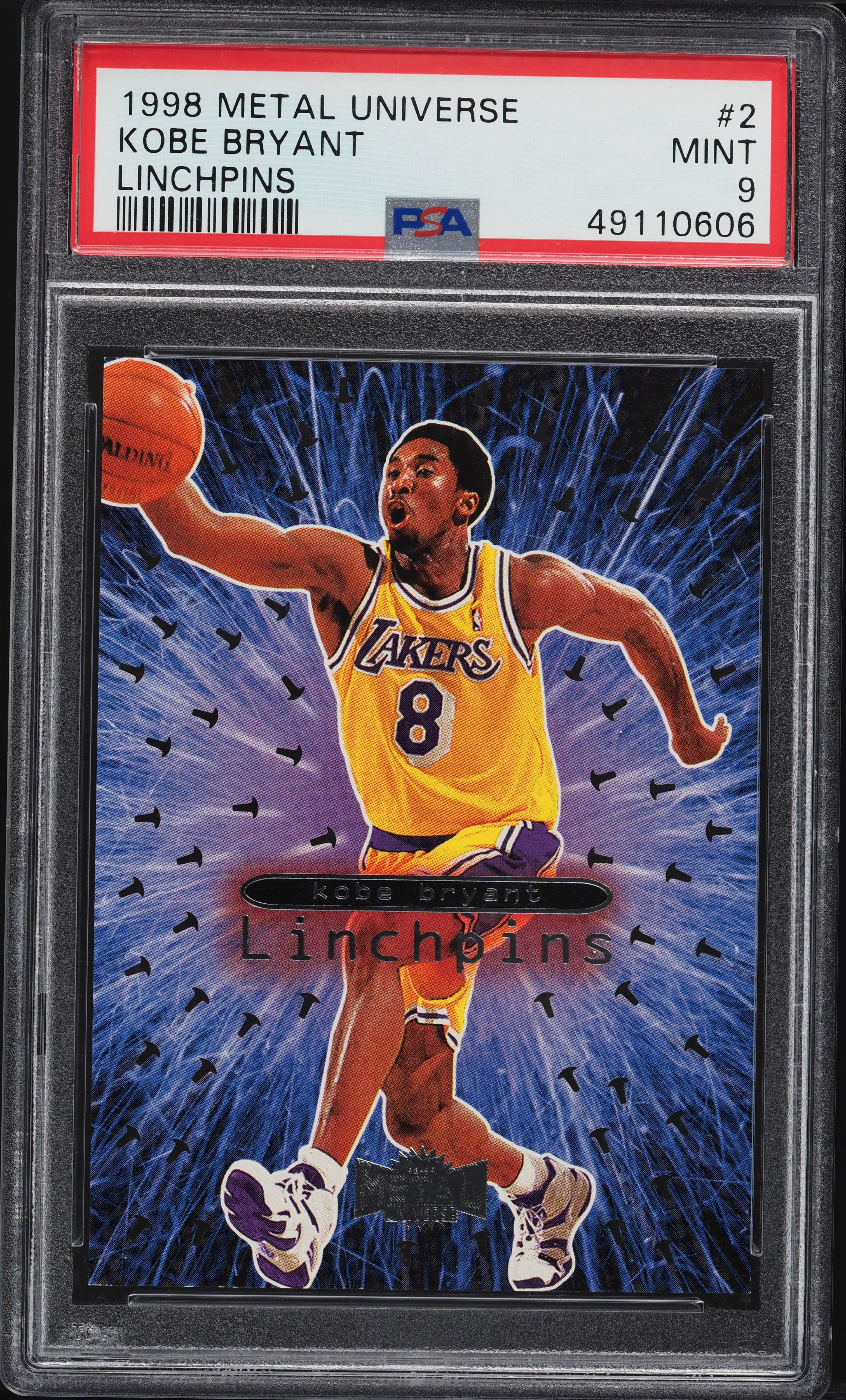 1998 Metal Universe Linchpins Kobe Bryant #2 PSA 9 MINT on 