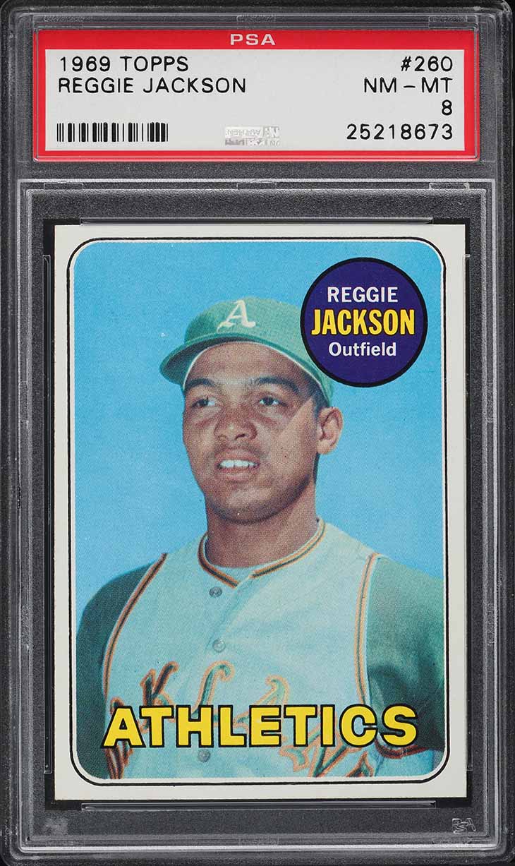 1969 Topps Reggie Jackson ROOKIE #260 PSA 8 NM-MT