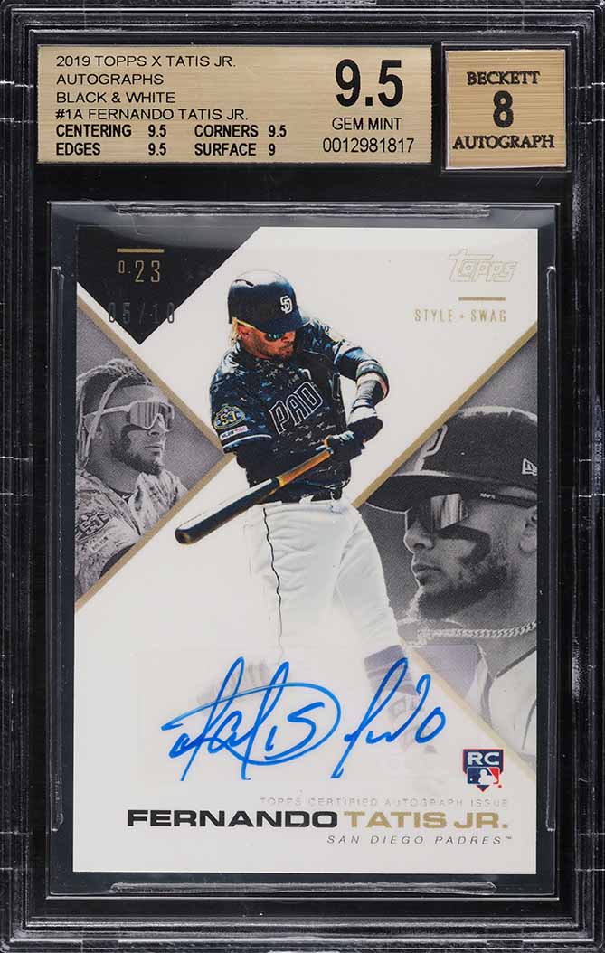 2019 Topps X Tatis Jr. Black and White Fernando Tatis Jr. RC AUTO