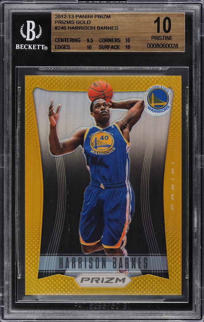 2012 Panini Prizm Gold Harrison Barnes ROOKIE /10 #246 BGS 10 PRISTINE