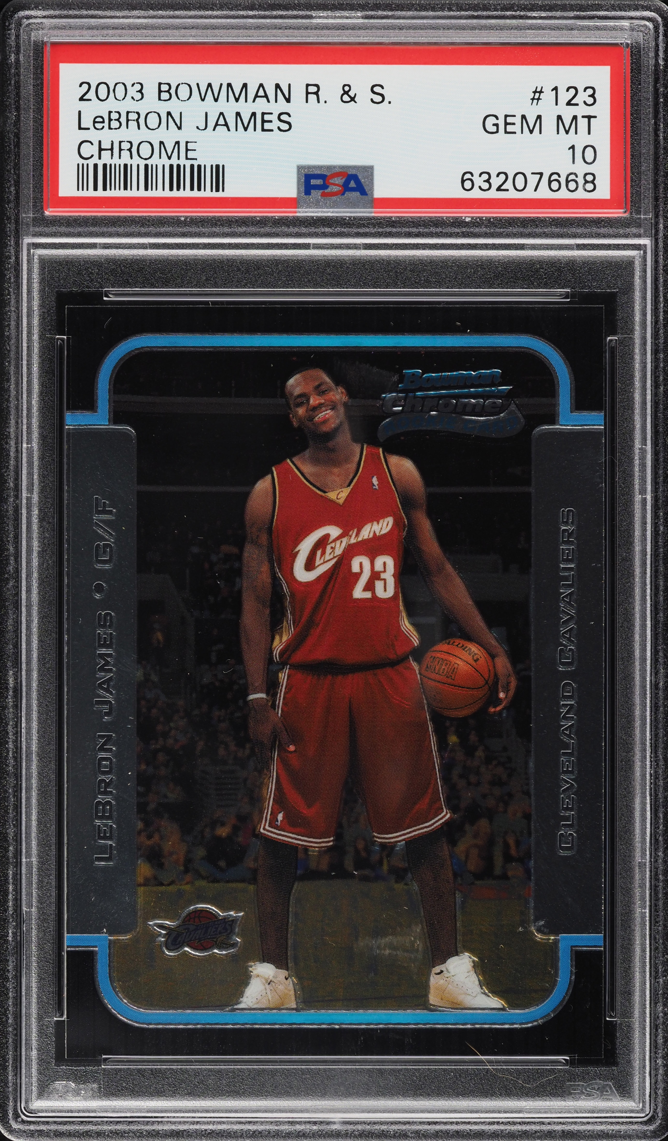 2003 Bowman Chrome LeBron James ROOKIE RC #123 PSA 10 GEM MINT on