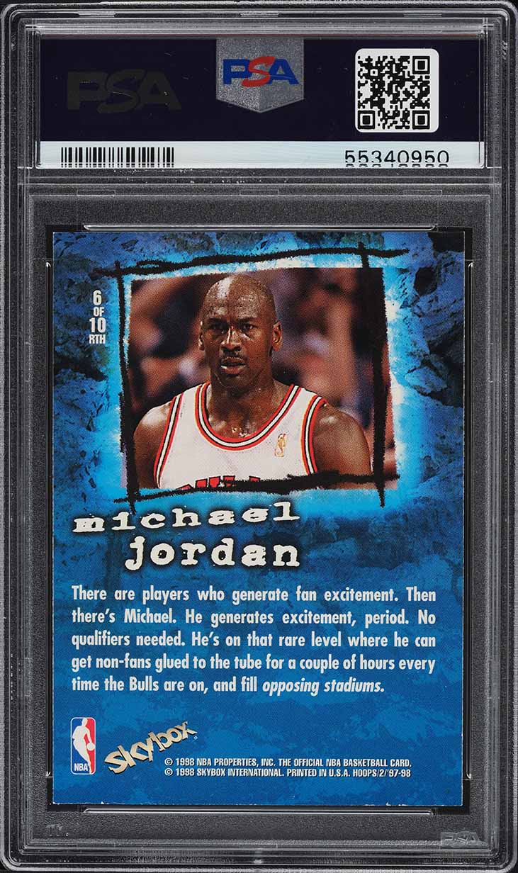 1997 Hoops Rock The House Michael Jordan #6 PSA 9 MINT