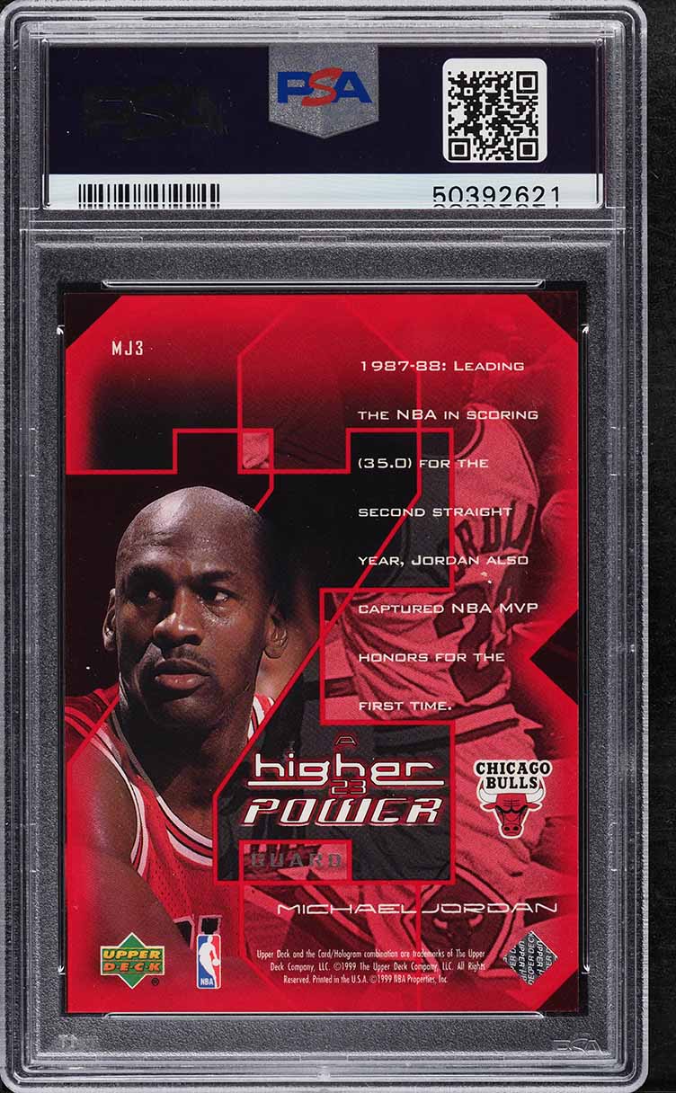 1999 Upper Deck MJ A Higher Power Michael Jordan #MJ3 PSA 9 MINT
