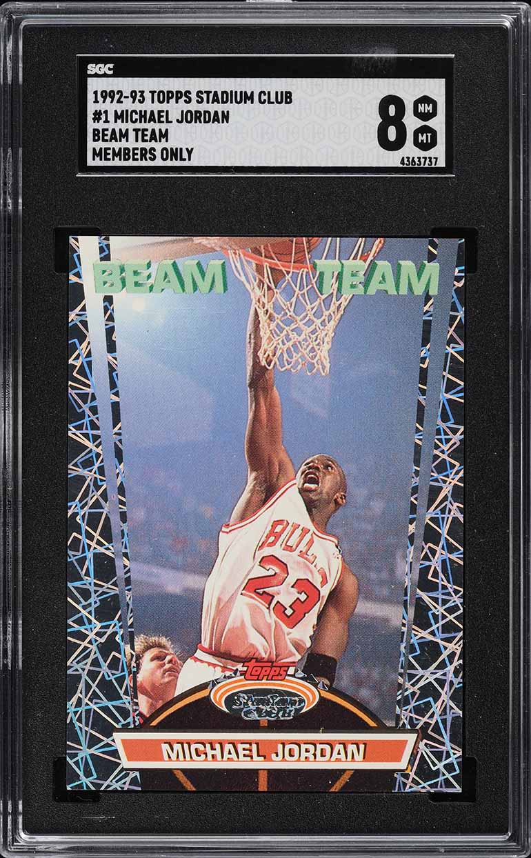 1992 Stadium Club Beam Team Members Only Michael Jordan #1 SGC 8 NM-MT