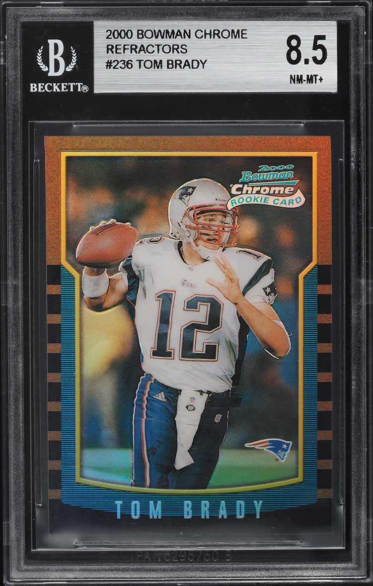 2000 Bowman Chrome Refractor Tom Brady ROOKIE #236 BGS 8.5 NM-MT+