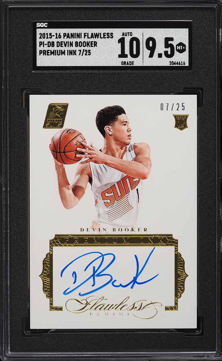 2015 Panini Flawless Devin Booker ROOKIE AUTO /25 #PI-DB SGC 9.5 MINT+