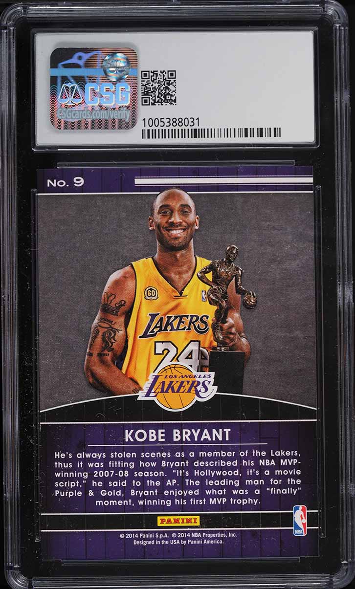 2014 Panini NBA International High Honors Limited Edition Kobe Bryant #9 CSG 9