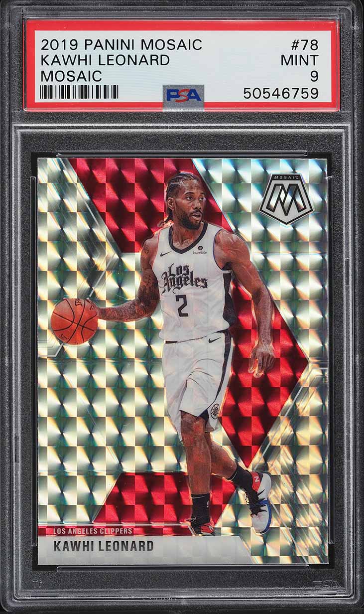 2019 Panini Mosaic Prizms Kawhi Leonard #78 PSA 9 MINT