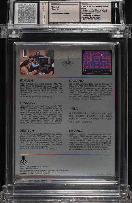 Console Atari 2600 JR Argent + 3 Jeux : Ms Pac-Man Et Pole Position