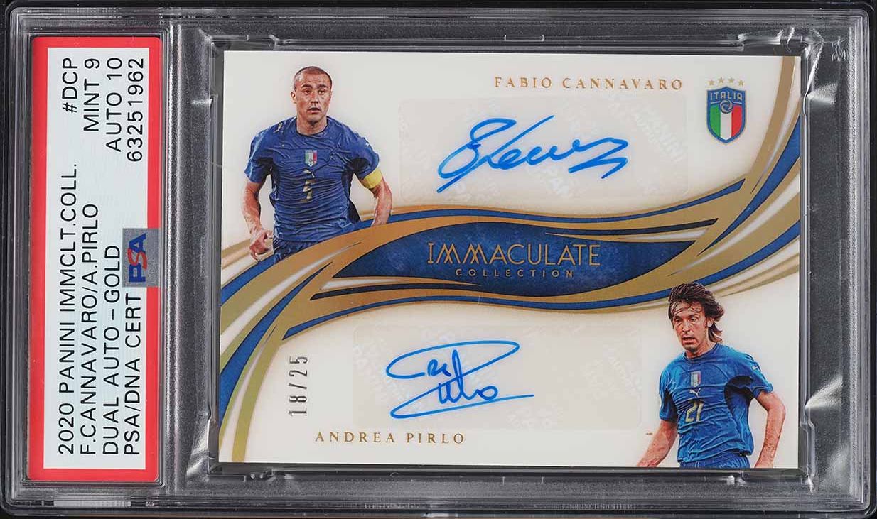 2020 Immaculate Collection Gold Cannavaro Andrea Pirlo PSA/DNA 10 
