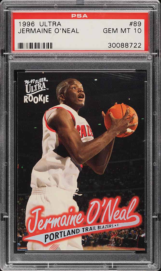 1996 Ultra Basketball Jermaine O'Neal ROOKIE #89 PSA 10 GEM MINT
