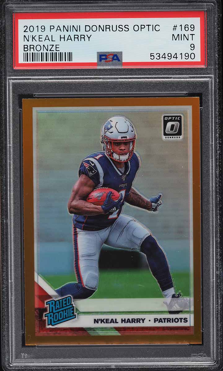 2019 Donruss Optic Bronze N'Keal Harry ROOKIE #169 PSA 9 MINT on