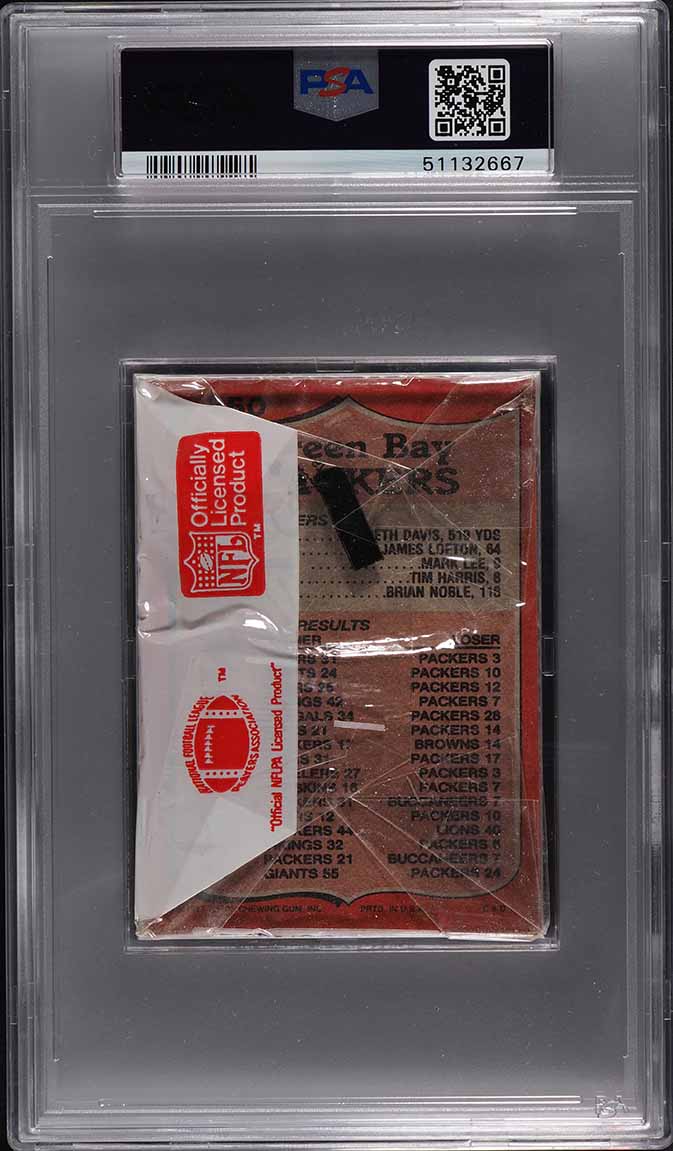 1987 Topps Football Cello Pack w/ Bob Golic TOP PSA 9 MINT