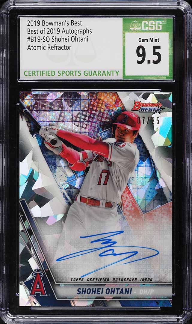 2019 Bowman Sterling Retrospect Black Atomic Shohei Ohtani AUTO