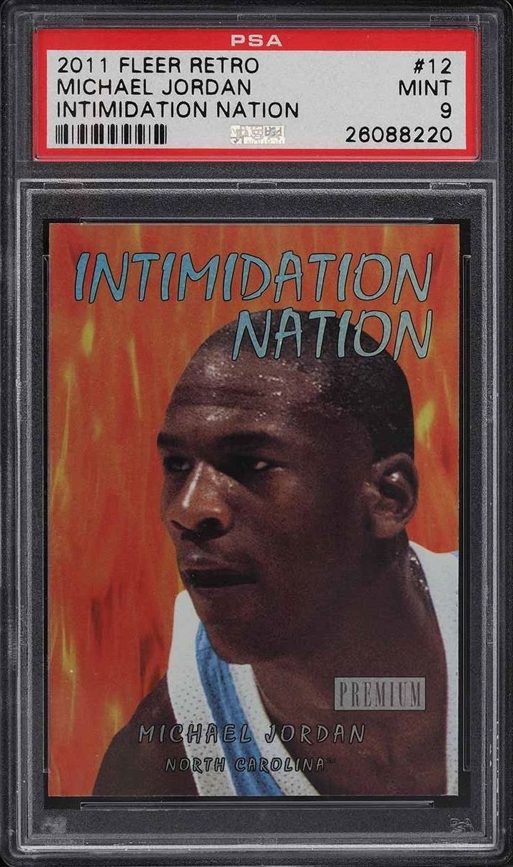 2011 Fleer Retro Intimidation Nation Michael Jordan #12 PSA 9 MINT