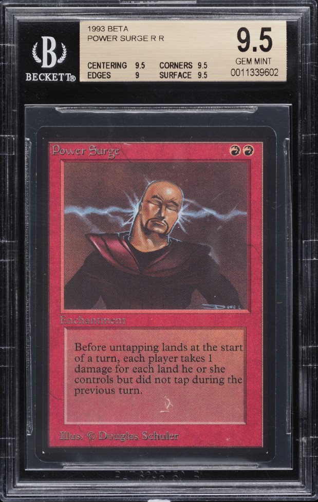 1993 Magic The Gathering MTG Beta Rare Power Surge BGS 9.5 GEM MINT
