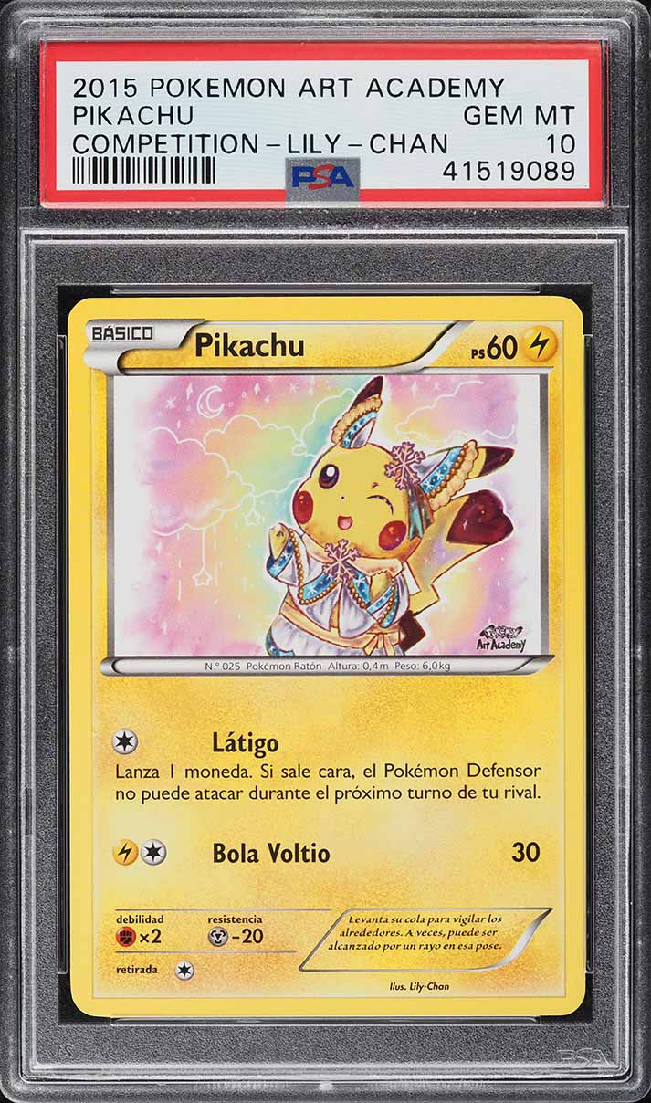 2015 Pokemon Art Academy Competition Ashley Pikachu BGS 9 MINT on