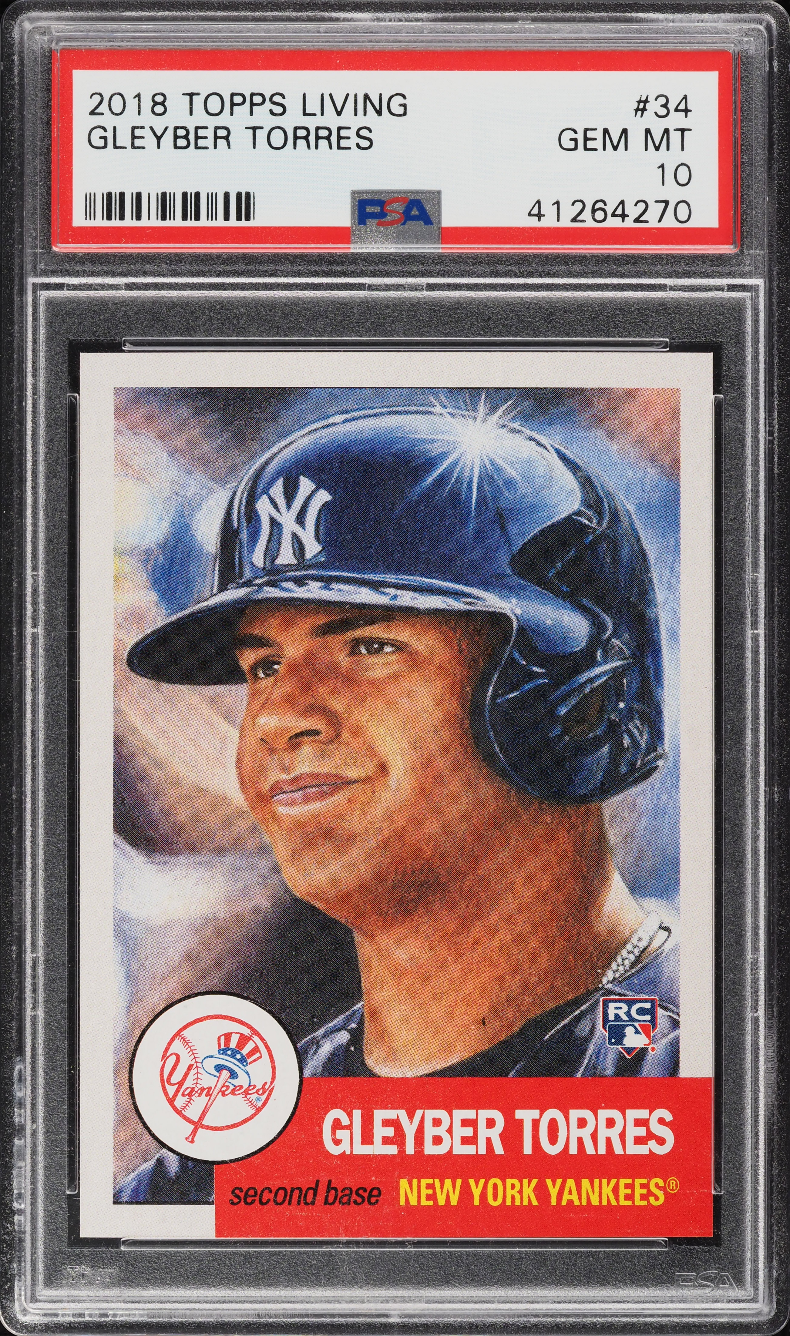 2018 Topps Living Gleyber Torres ROOKIE #34 PSA 10 GEM MINT on