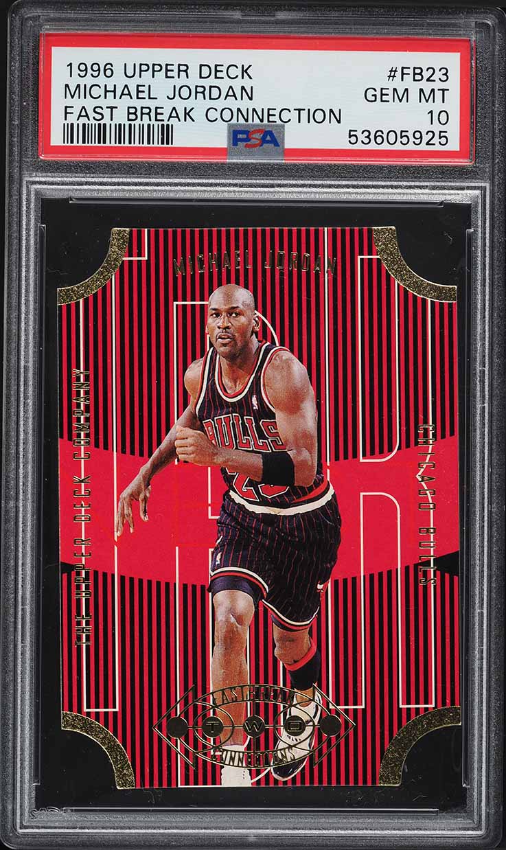 1996 Upper Deck Fast Break Connection Michael Jordan #FB23 PSA 10 GEM MINT