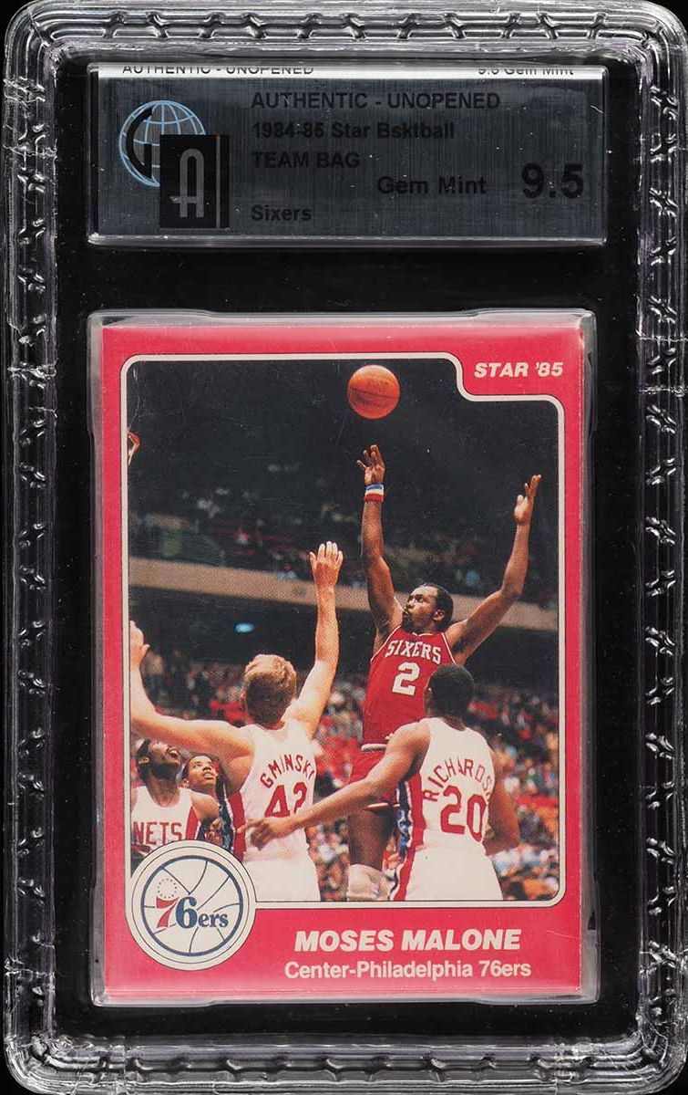 1984-85 Star Basketball Philadelphia 76ers Team Bag XRC Charles Barkley GAI 9.5