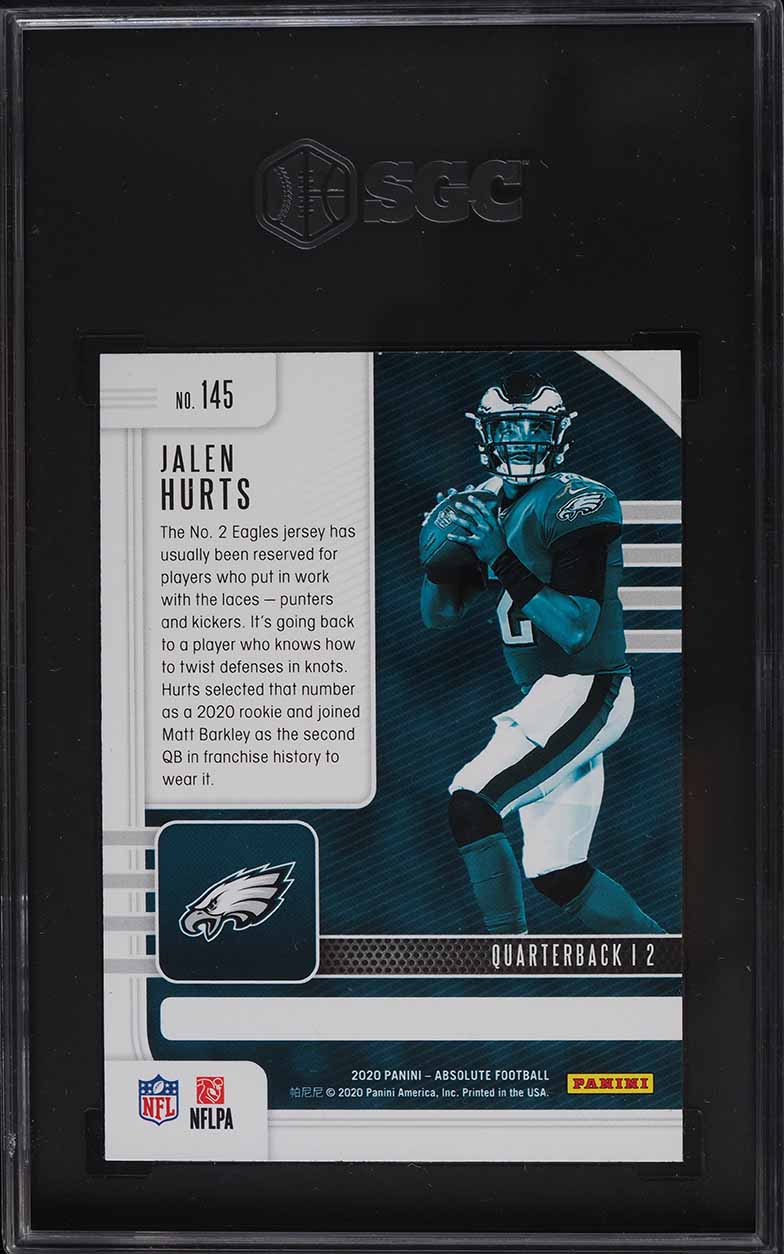 2020 Panini Absolute Retail Jalen Hurts ROOKIE RC #145 SGC 9.5 MINT+