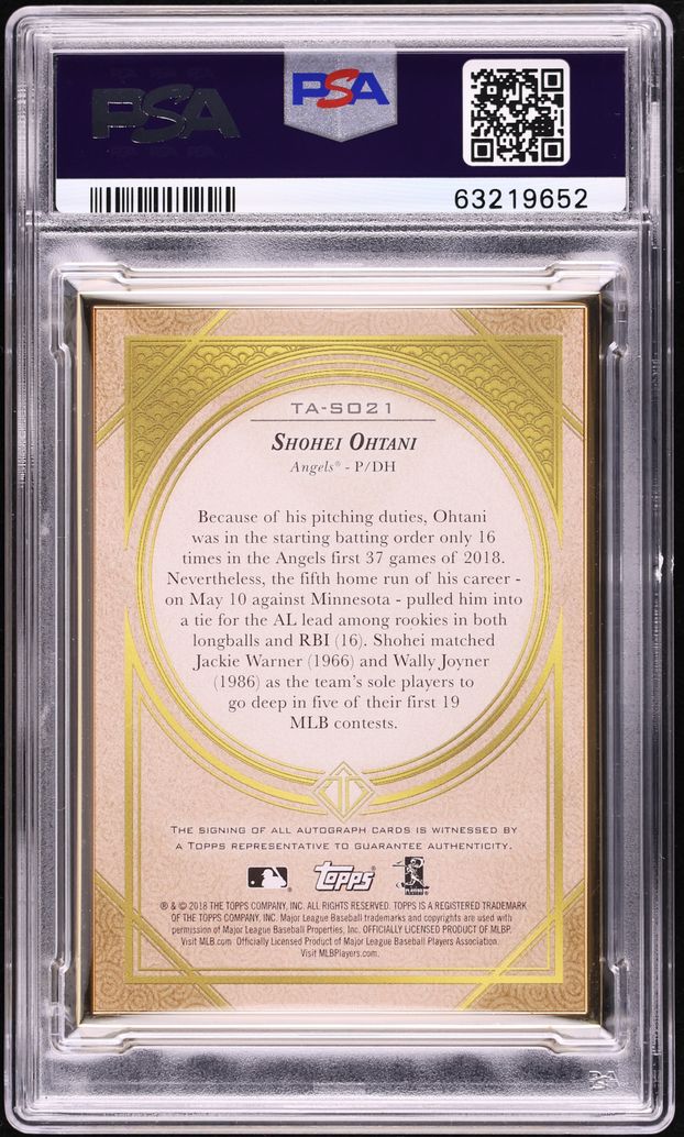 2018 Topps Transcendent Japan Shohei Ohtani ROOKIE AUTO DNA 9 /5