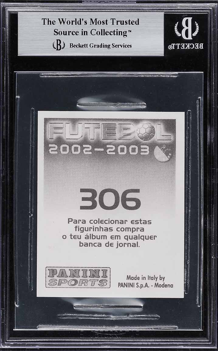 2002 Panini Futebol Portugal Stickers Cristiano Ronaldo ROOKIE #306 BGS 9 MINT