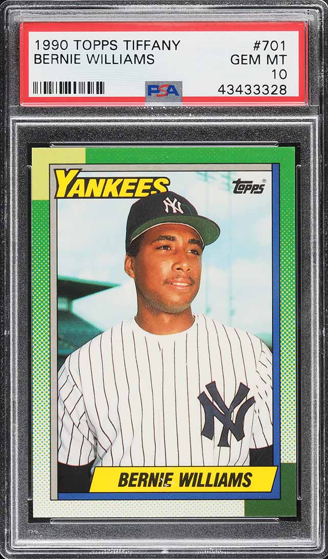1990 Topps Tiffany Bernie Williams ROOKIE #701 PSA 10 GEM MINT