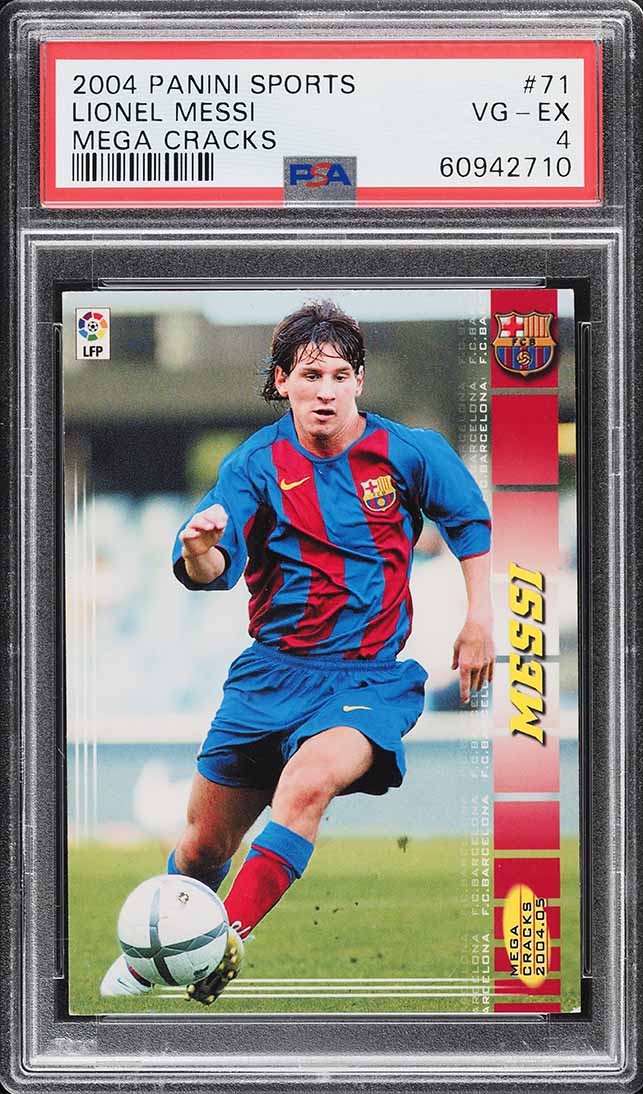 2004 Panini Sports Mega Cracks La Liga Lionel Messi ROOKIE #71 PSA 4 VGEX