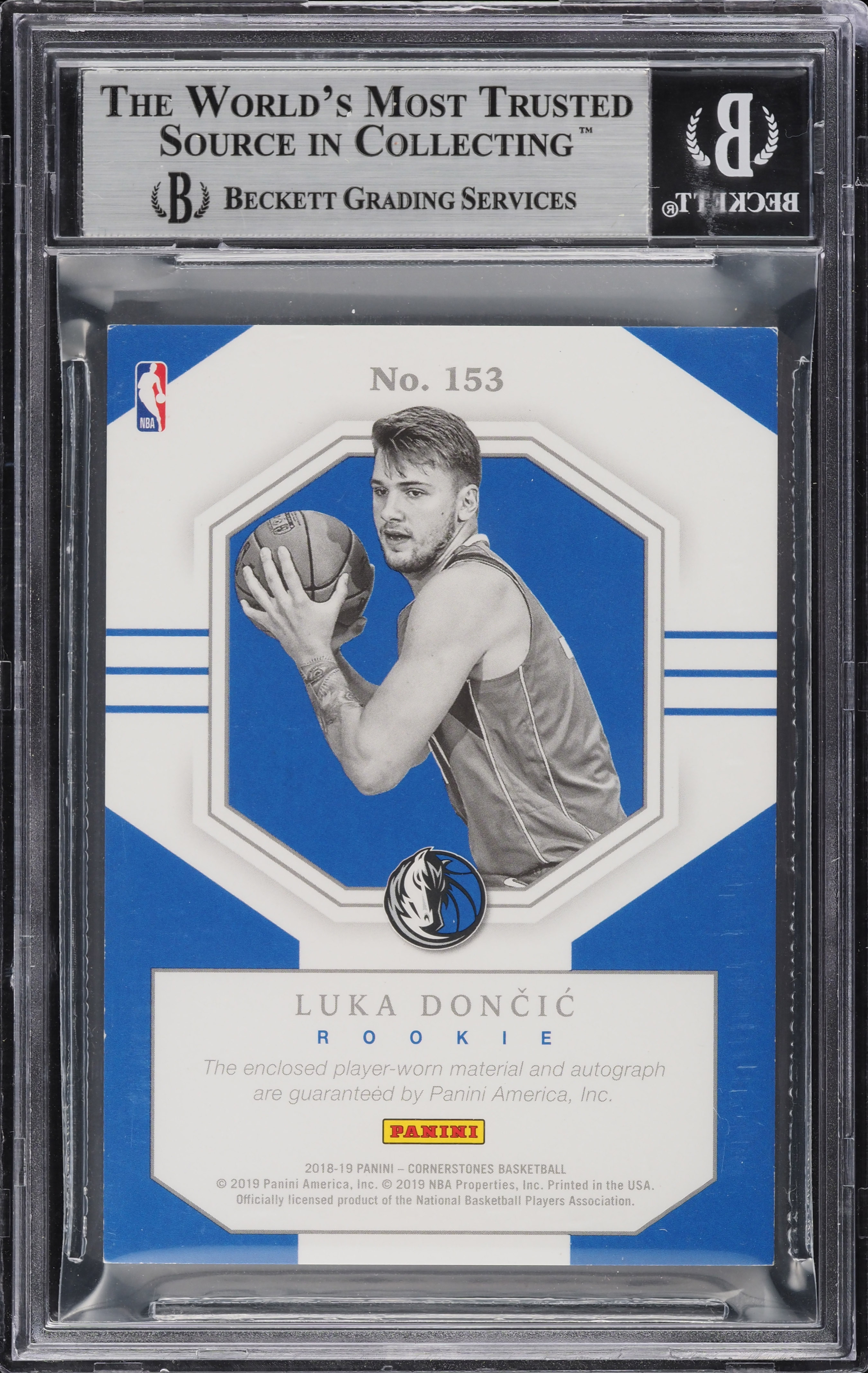 2018 Panini Cornerstones Luka Doncic ROOKIE PATCH AUTO /199 #153