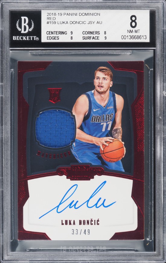 2018 National Treasures Luka Doncic ROOKIE NBA LOGOMAN PATCH AUTO