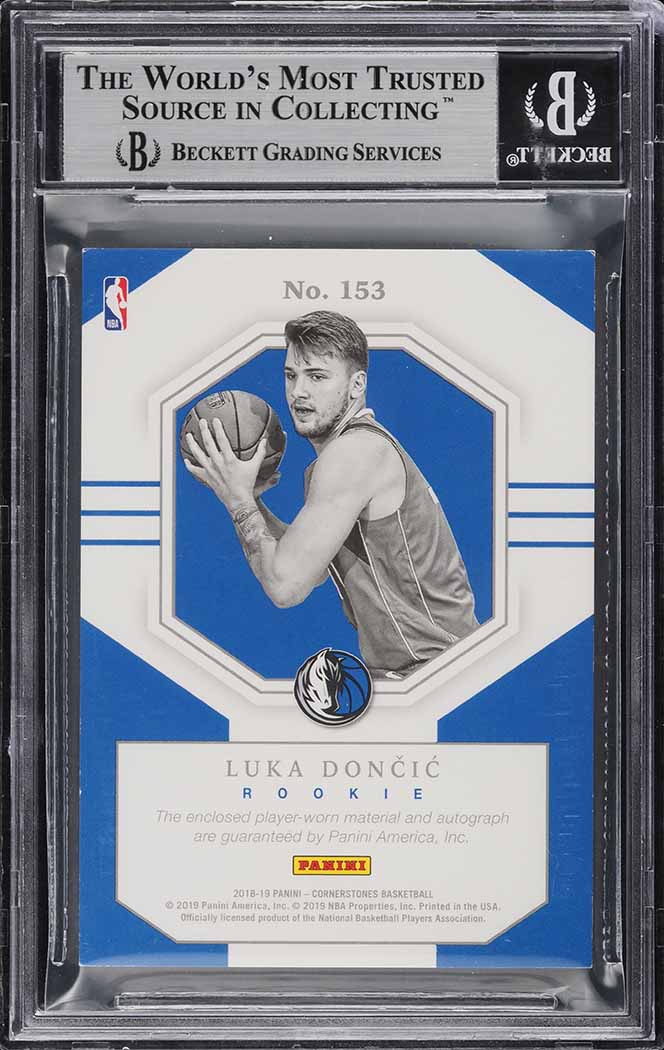 2018 Panini Cornerstones Luka Doncic ROOKIE PATCH AUTO /199 #153