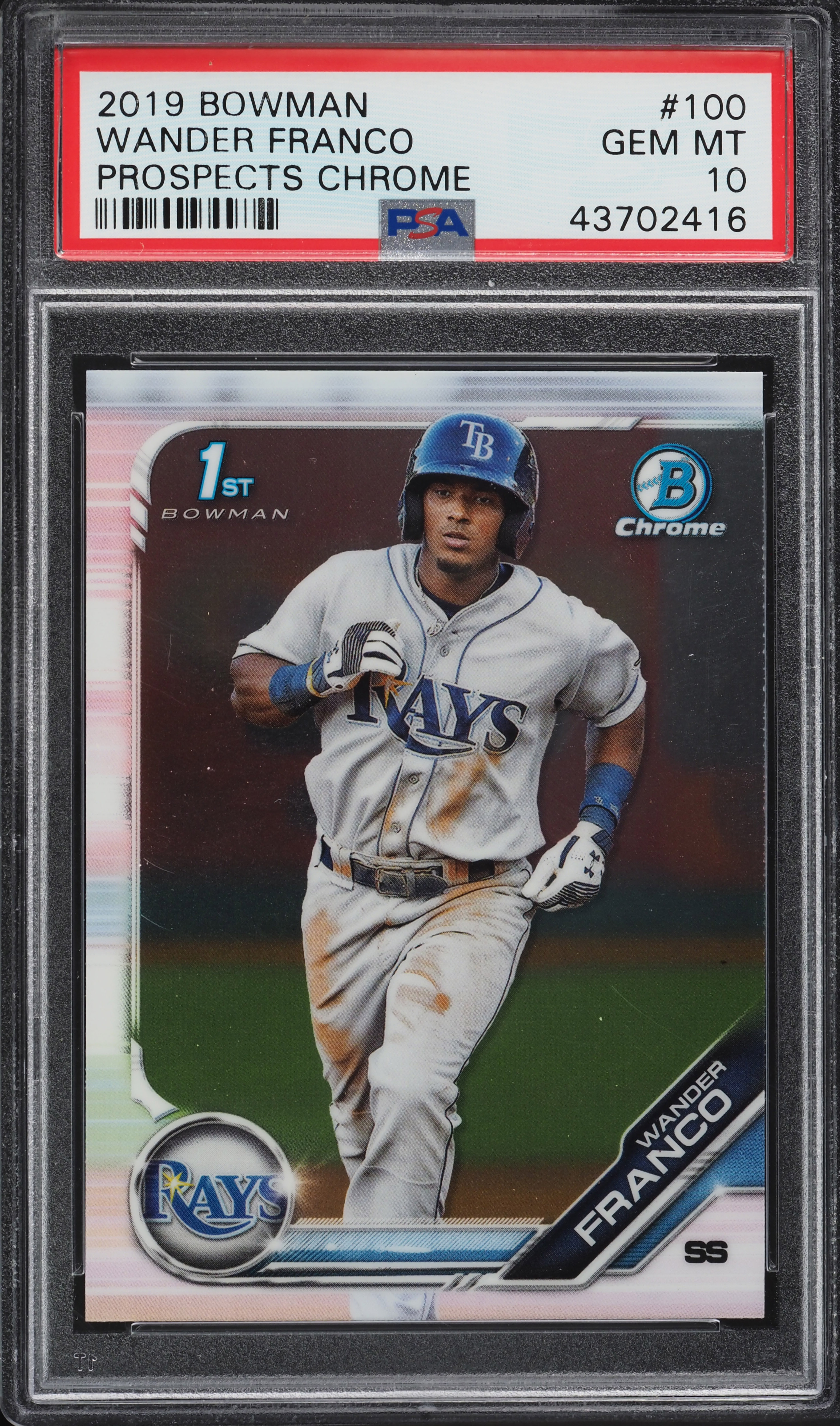 2019 Bowman Chrome Prospects Wander Franco ROOKIE #BCP-100 PSA 10